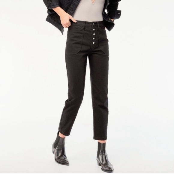 Aritzia Denim - ARITZIA WILFRED Belen High Rise‎ Mom-Fit Black Jeans Sz 0